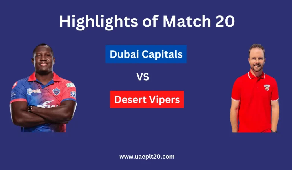 The Dubai Capitals vs Desert Vipers Rivalry